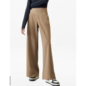 Athleta Venice High Rise Wide Leg Pant-Small Tall  - Brownstone Beige